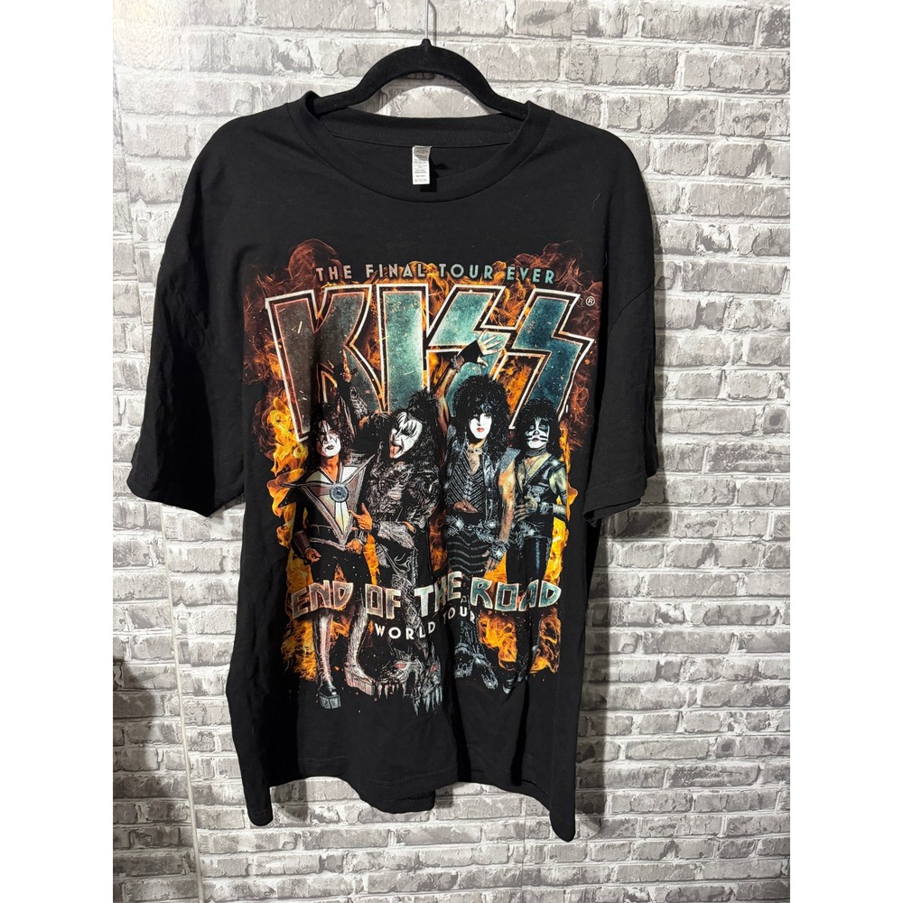 KISS End Of The Road World Tour T-Shirt Black XL The Final Tour Ever Graphic Tee